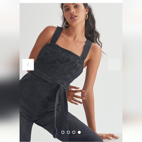 Anthropologie Pilcro Flared Denim Jumpsuit Size 4 - Picture 15 of 17